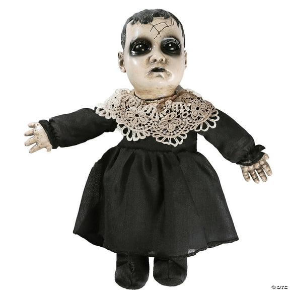 Seasonal Visions Spooky Little Precious Doll with Sound Halloween Decoration -