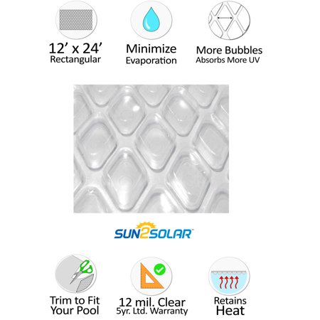 Solar Cover Inground Rectangle Swimming Pool Blanket 12 (Best Inground Pool Covers)