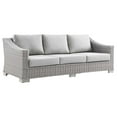 thumbnail image 3 of Modway Conway 4-Piece Outdoor Patio Wicker Rattan Furniture Set in Light Gray Gray, 3 of 10