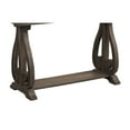 thumbnail image 2 of Newboti Furniture Classic Traditional Sofa Table with Bottom Shelf Dark Oak Finish Scrolled Base Support 1pc Wooden Furniture Living Room 04626, 2 of 5