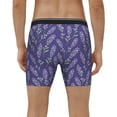 thumbnail image 4 of Xecao Lavender Flowers Print Boxer Briefs for Men's Stretch Moisture-Wicking Underwear, Mid-Rise Classics breathable fabric, 4 of 7