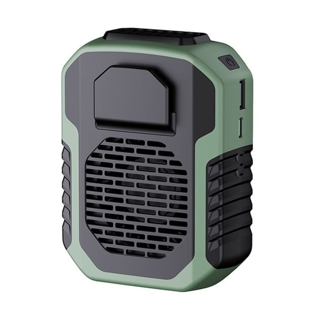 Ventilador de cintura portátil de 6000 mAh Mini ventiladores de cuello colgantes de enfriamiento de aire USB (verde) Likrtyny Para estrenar