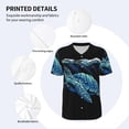 thumbnail image 3 of Uemuo Ocean Turtle Print Mens Polo Shirts Baseball T-shirt Performance Short Sleeve Golf Shirt Moisture Wicking Athletic Casual Collared T-Shirt-X-Large, 3 of 7