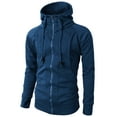 thumbnail image 3 of H2H Mens Casual Slim Fit Hoodie Zip-Up Long Sleeve Active Jersey Jackets (KMOHOL019), 3 of 6
