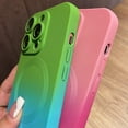 thumbnail image 5 of HengTai Gradient Liquid Silicone Case for iPhone 12 Pro Max, Pink Gradient MagSafe Compatible Shockproof Phone Cover with Lens Protection, 5 of 5