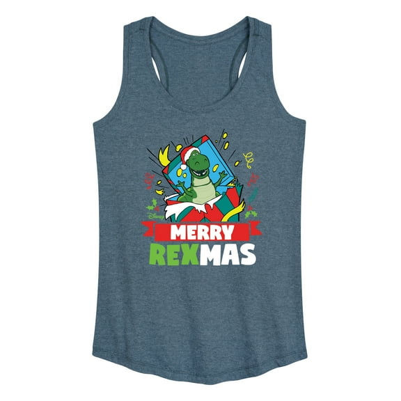 Toy Story - Merry Rexmas - Women's Racerback Tank Top