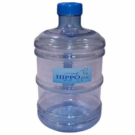 EliteMailers Eco Friendly 1 Gallon BPA FREE Reusable Plastic Drinking Water Big Mouth Bottle Jug Container with Holder Drinking