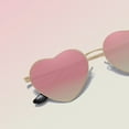 thumbnail image 5 of Women's Stylish Heart-Shaped Polarized Sunglasses UV400 Protection- Gold Frame - Pink Yellow Lens, 5 of 7