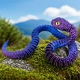 thumbnail image 2 of Articulated Snake Figurine with Movable Joints, Realistic 3D Printed Reptile Model, Detailed Collectible Decoration (17.71x1.18 inch), 2 of 6