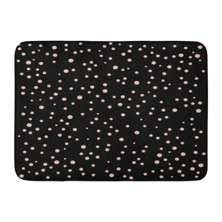 GODPOK Beautiful Red Abstract Random Pattern of Faded Pink Polka Dots Different Sizes on Black White Ball Beauty Rug Doormat Bath Mat 23.6x15.7 inch