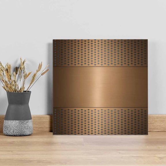 Brown Abstract Wall Art Painting on Canvas, Modern Minimalist Geometric Canvas Art Home Prints Wall Art Framed Modern Artwork for Living Room Bedroom Wall Decor 12x12in