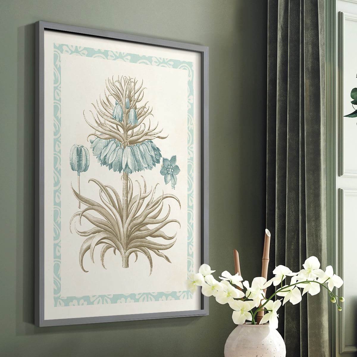 Willow Blue Besler II Framed Print - Solid Wood in Single Picture Frame Solid Wood 2 Framed Print