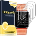 thumbnail image 1 of [4 Pack] UniqueMe Protecteur d'Écran Compatible pour Apple Watch Série 3/2/1 38mm, [Soft Flexible TPU ] Résistant aux Rayures, 1 of 5