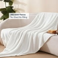 thumbnail image 4 of PHF Fleece Twin Blanket, Fuzzy Soft Lightweight Blankets for Bed, Sofa, Suitable for All Season, White, 66x90 inches, 4 of 7