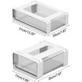 thumbnail image 2 of Pull Out Cabinet Organizer, Drawer Organizer, Slide Out Durable Plastic Under Desk Storage for Kitchen Pantry, Cabinet Accessories, White Small, 2 of 8