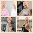 thumbnail image 6 of Microfiber Hair Towel Wrap for Women, Soft Hair Drying Towel with Elastic Band, Fast Drying Hair Turbans for Wet Curly Long Hair, Microfiber Towel for Hair Anti Frizz 39.37" X 23.62" (Purple), 6 of 6