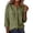 Green, variant on Women's Relaxed 3/4 Sleeve V-Neck Linen Blend Casual Top, Rust Red 2Xl