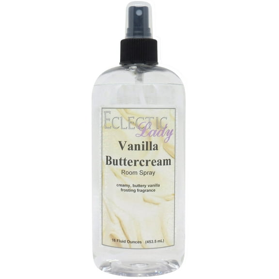 Vanilla Buttercream Room Spray by Eclectic Lady, 16 Ounces, Fragrant Aromatic Room Mist For Home, Room, Office
