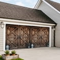 thumbnail image 4 of Retro Brown Door Garage Door Cover Banner 7 x 8 FT, Country Vintage Wooden Door Garage Door Curtains Backdrop with Grommets for Indoor Outdoor Wall Party Porch Yard Decorations Background, 4 of 9