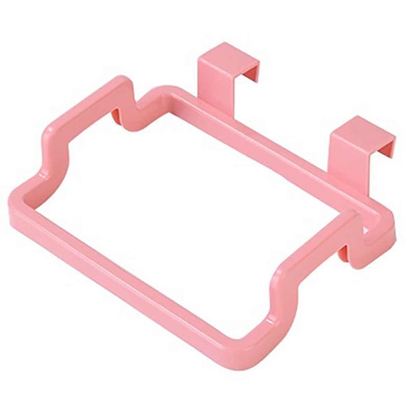 Toystoory Estante de plástico para bolsas de basura, estante de almacenamiento para bolsas de basura colgante portátil, soporte para utensilios de Almacenamiento y organización del hogar rosa Toystoory JJ16172-01
