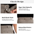 thumbnail image 6 of FEDTOSING Mens Casual Dress Pants Old Money 30"/32" Slim Fit Vintage Tapered Trousers, 6 of 7