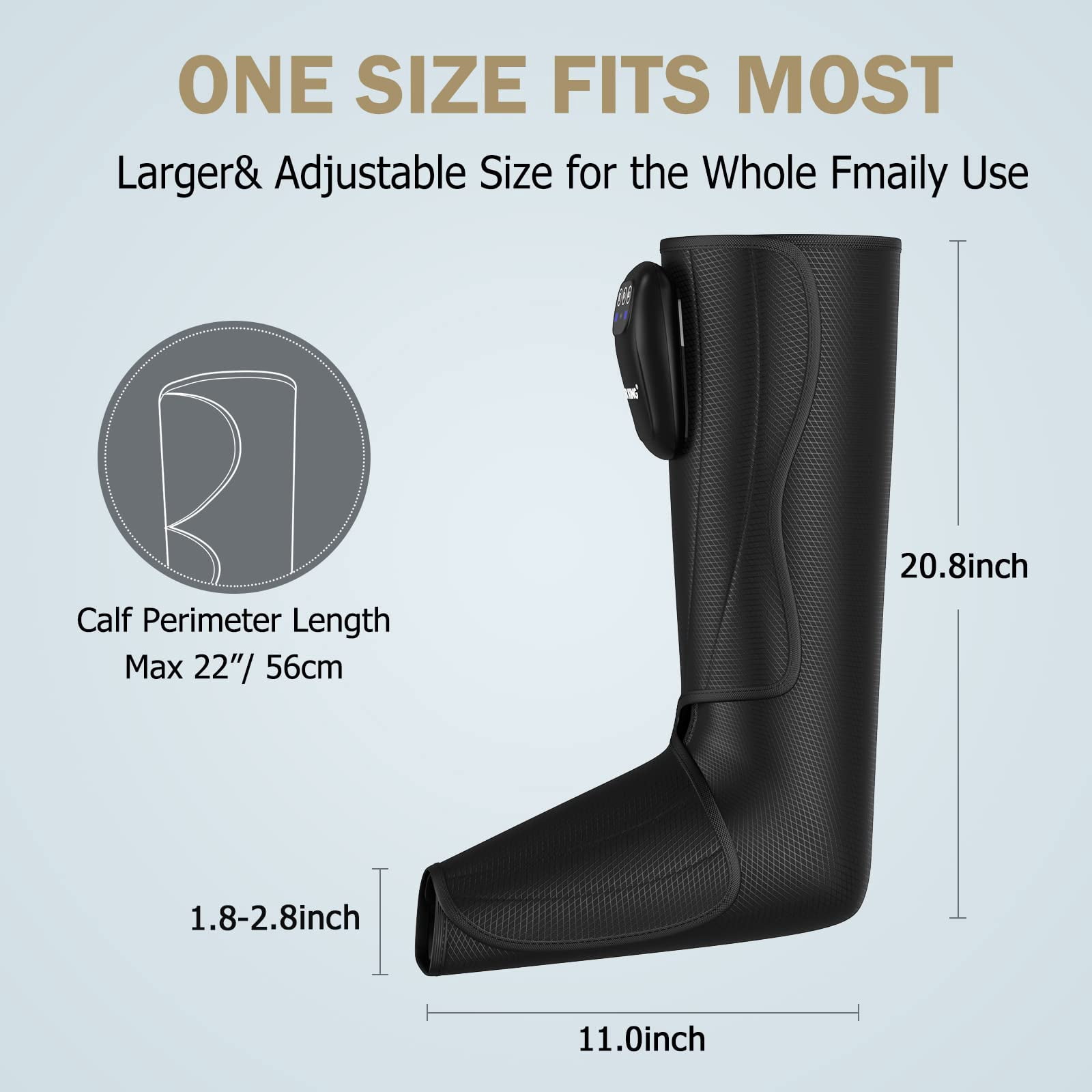 FIT KING Upgraded Cordless Leg Foot Massager for Pain Relief and Circulation, Relax Recovery, Rechargeable & Portable Compression Boots Calf Compression with Travel Bag - Healthy Gift Idea