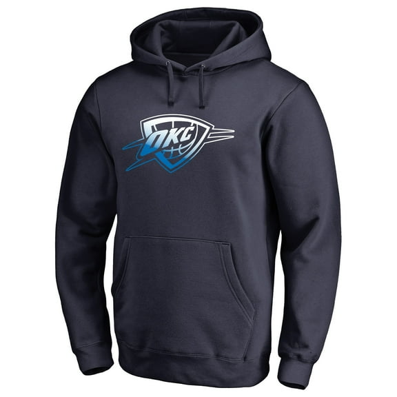 Men's Navy Oklahoma City Thunder Gradient Logo Pullover Hoodie