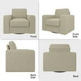 thumbnail image 6 of Fijinhom Swivel Accent Chair, Cozy Linen Reading Chair for Adults, Comfy Single Sofa Chair with Extra Wide Armrests, Mid-Century Modern Arm Chair for Living Room, Bedroom, Office, 6 of 6