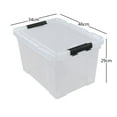 thumbnail image 6 of Sandmovie 34 Quart Clear Large Plastic Storage Box, Plastic Storage Bin with Lid, Pack of 4, 6 of 8