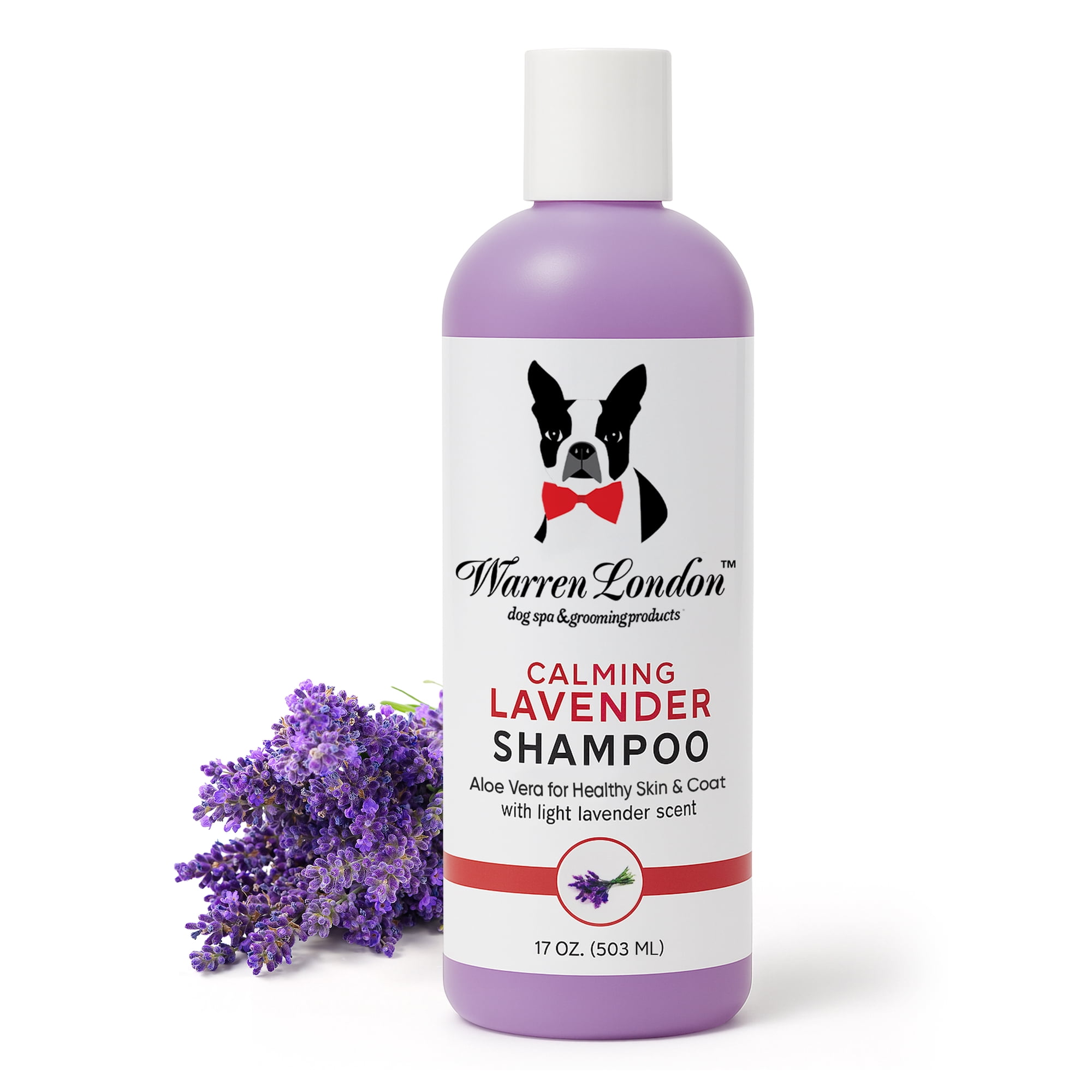 Warren London Calming Paraben-Free Natural Shampoo for Dogs, Lavender Scent, 17 oz Bottle