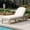 Gray, variant on Outdoor Chaise Lounge with 5-Position Adjustable Backrest, Premium Acacia Wood Patio Recliner, Thick Weather-Resistant Cushion, Arched Backrest for Poolside, Backyard, Deck, Gray
