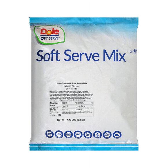 DOLE SOFT SERVE Lime Soft Serve Mix 4.4 lb/1.99 kgs