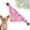 Pink, variant on CHENjy Puppy Bandana Collar with Classic Paisley Pattern, No-Tie Adjustable Snap Pet Kerchief, Soft Polyester Drool Bib for Medium Dogs, M,Red