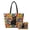 Black Cat Floral Print, variant on Dragon Rose Print Set of 2 Women's Quilted Bag Large Capacity Portable for Travel Use Polyester Quilted Shoulder Bags