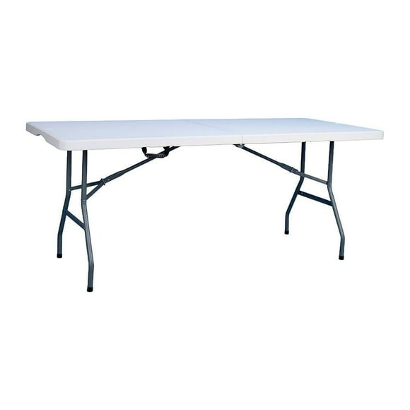 Mesa de Resina Plegable Mainstays Blanca 180 cm