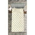 thumbnail image 3 of Ambesonne Striped Quilted Bedspread Set 2 Pcs, Geometric and Modern, Twin Size, White and Yellow, 3 of 3