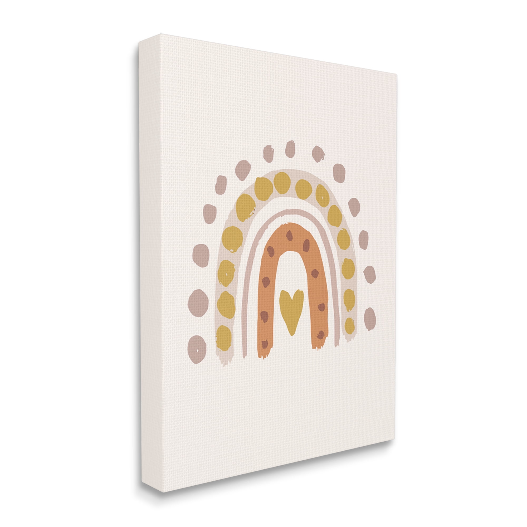 Stupell Industries Polka Dot Droplet Rainbow Pink Heart Shape,36 x 48, Design by Caroline Alfreds