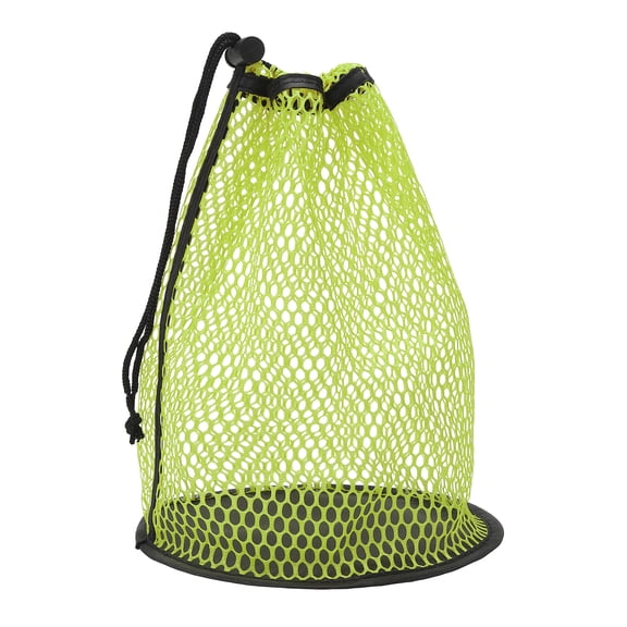 Uxcell Golf Ball Storage Bag Nylon Mesh Pouch with Drawstring Closure for Sport Supplies 50 Balls 1 Pack & Green