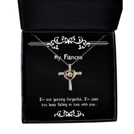 amangny Fun Fiancee Gifts, I'm not Getting Forgetful, I'm just Too Busy Falling in Love with You, Fiancee Cross Dancing Necklace from, Hanukkah Gifts, Kwanzaa Gifts, New