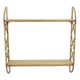 thumbnail image 1 of Plutus PBTH93185 Modern Metal Wall Shelf, Brown, 1 of 1