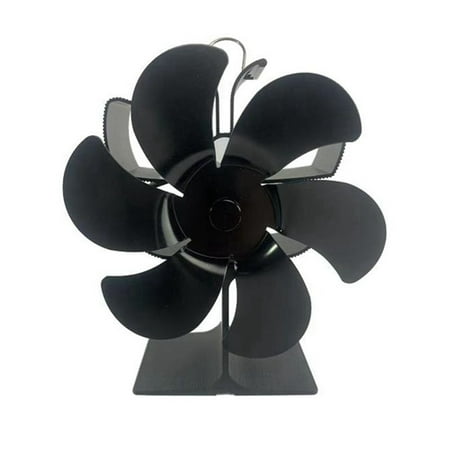 

Vervmczn 6 Blades Non Electric Fireplace Fan for Log Burning Stove Fireplace Circulating Warm Saving Fuel