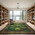 thumbnail image 2 of ODIKA 4' x 6' Machine Washable Non-Slip Area Rug, antique floral High Traffic Rug, Green, 1302547, 2 of 7