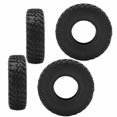 thumbnail image 1 of Pneus de Micro Crawler, 4Pcs Forte Amorti Pneu de Roue en Caoutchouc Souple Meilleure Adhérence Haute Résistance à l'Usure pour 1/24 pour pour SCX24 Axial Type A, Type B, 1 of 7