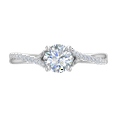 thumbnail image 3 of 0.70 Carat Prong Set Diamond Twisted Engagement Ring in 14K White Gold (Ring Size 8.25), 3 of 5