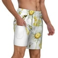 thumbnail image 3 of Picia Sweet Honey pattern Mens Swim Trunks with Compression Liner Stretch Beach Shorts Quick Dry with Zipper Pockets No-Chafing Board Shorts-X-Large, 3 of 9