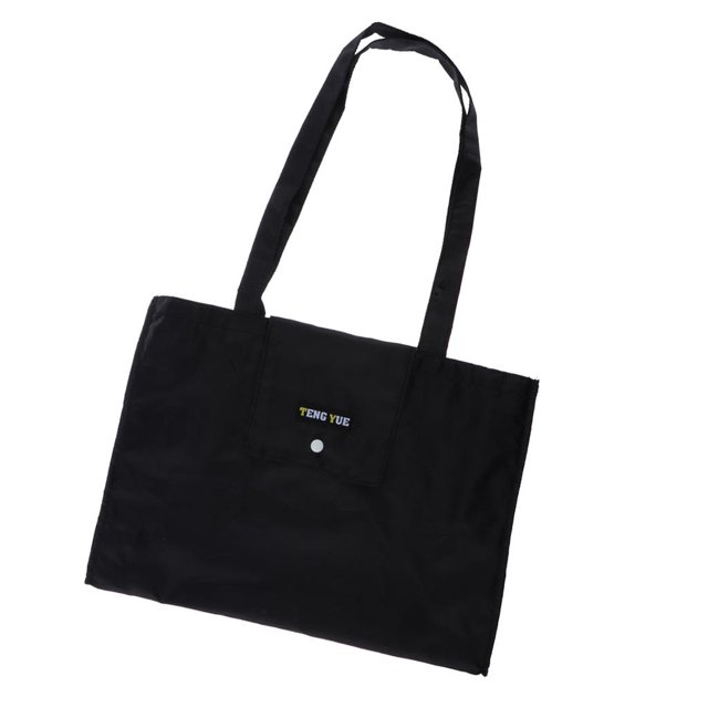 Bolso de Compra Bandolera a Prueba de Agua Reutilizable Plegable Bolsa de Ultramarinos Camping Escursionismo Negro Soledad Organizador de compras impermeable