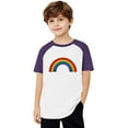 thumbnail image 3 of Zpanxa Girls Shirts Color Print Short Sleeve T Shirt Summer Oversized Crewneck Basic Tee With Polyester Spandex 3 Years, 3 of 6