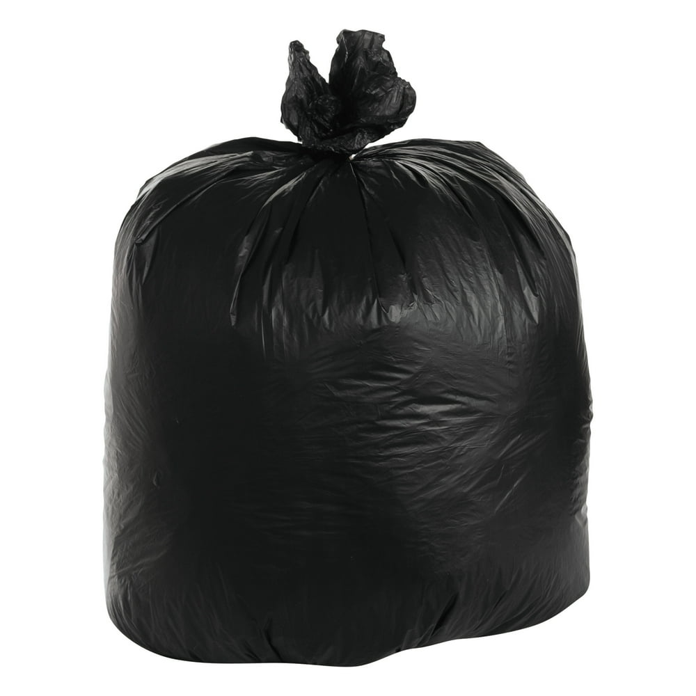 FlexSol HighDensity Trash Bags, 40 x 48, 45Gallon, 22 Micron, Black