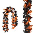 thumbnail image 2 of Fall Maple Leaf Garland, 5.74ft Bendable Wire Artificial Autumn Foliage Vine, Reusable Hanging Swag Decor for Stair Banister Porch Railing Fireplace Mantel, Halloween Thanksgiving Harvest Decor, 2 of 4