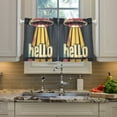 thumbnail image 2 of Yayeee Kitchen Curtains Tier Pair Light Filtering 27"x24" Rod Pocket Short Cafe Window Panel, Red UFO, 2 of 7